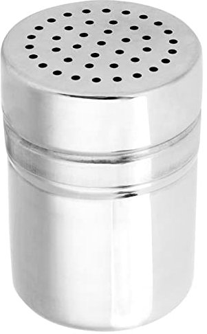 Spargipepe con fori per versare, saliera, dispenser per spezie in acciaio inox, bottiglia per condimenti con coperchio in acciaio inox, per cucinare sale e caramelle (M), saliera, pepe