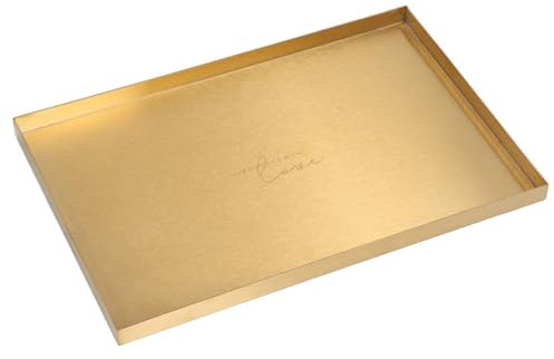 NIKOU Moderne Métal Or Plaque Rectangle Plateau De Rangement Cosmétique Bijoux Affichage Plateau en Acier Inoxydable