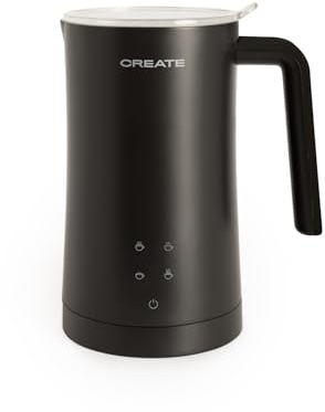 CREATE/MILK FROTHER STUDIO/Espumador calentador de leche eléctrico negro/Pantalla táctil, 4 programas automáticos, sitema de seguridad, 350ml, uso en frío o en caliente, 400 W