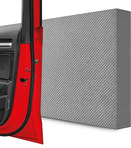 STRACKS® Lot de 4 protections murales pour garage, 40 x 20 x 3 cm, protection de portière extra épaisse, pour votre voiture et mur de garage, protection autocollante des bords de portière, motif à