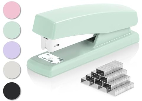 deli Green Stapler with 640 Staples 25 Sheet Capacity