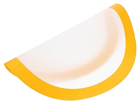 UPKOCH 2piezas Tapete De Horno Silicona Redondo Antiadherente Para Pizza y Repostería Color Aleatorio