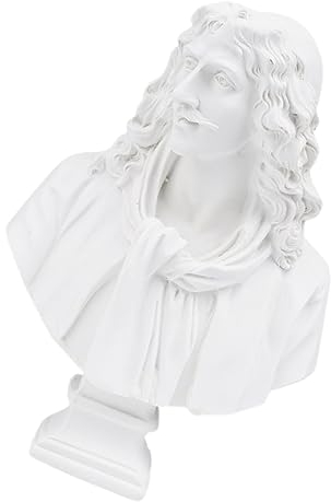 CHILDWEET Graue Büstenstatue Figuren Skizzieren David-büstenstatue Weltberühmte Büstenfigur Römische Skulptur David-Statue-Modell Griechische Statue Skizze Einer Weiß Mann Harz Gips Jahrgang