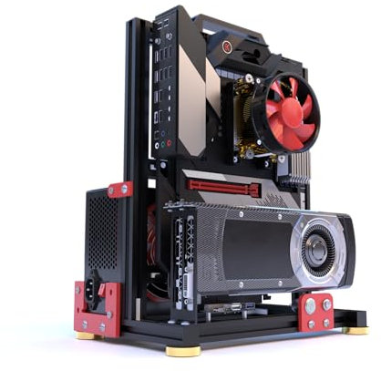 PC Chassis Desktop Computer Open Case Well Cooled Chassis Aluminum Material Test Bench Includes Type-C Support Motherboard (3.ATX)