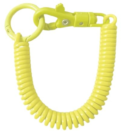 bnsggl Porte-clés spirale extensible porte-clés bobine à ressort rétractable porte-clés extensible porte-clés élastique rétractable