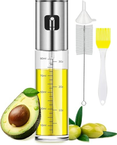 MRUN BONE Spruzzatore per olio da cucina, 100 ml, spray per olio, olio per friggitrice, olio spray per olio e aceto