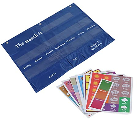 Calen Semanal con Gráfico de Aprendizaje de Bolsillo Meteorológico para el Aula Casa T para el Aula Casa Calendario Semanal Calen con Clima Bolsillo en Calendario