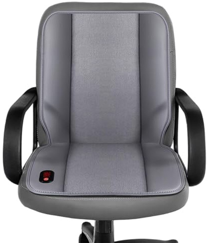 Uppvärmd Sittdyna för Kontorsstol, Snabbuppvärmande 12V Sittvärmare för Kontoret, Stolsvärmedyna med 3 Värmenivåer och Tryckkänslig Brytare(Gray,90 * 48.5cm/35 * 19in)