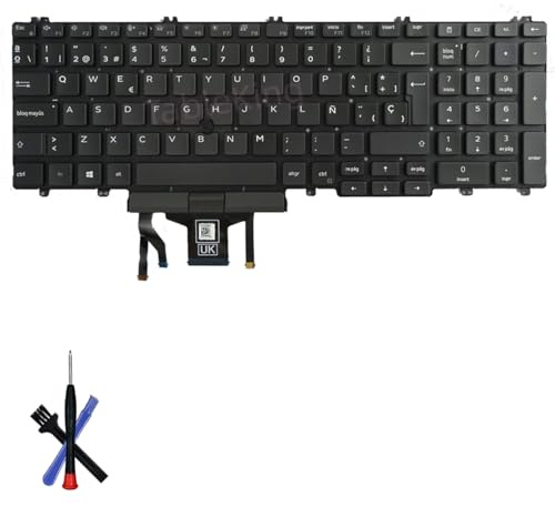 Spanish Teclado de Repuesto con retroiluminación para DELL Latitude 5500 5501 5510 5511 P80F