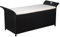 vidaXL Cassapanca in Polyrattan 138x50x60cm Nero e Bianco Crema Baule Cassa