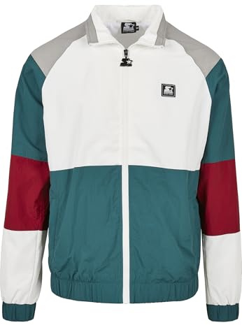 STARTER BLACK LABEL Herren Starter Color Block Retro Jacket Retro grn/wht/Brick rd/Gry, S