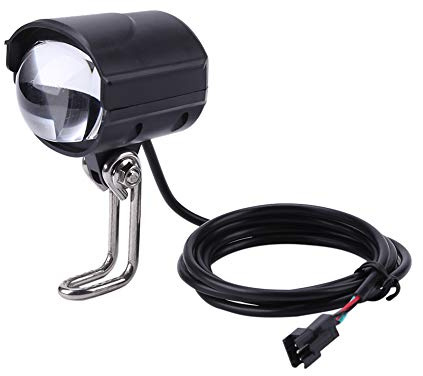 La Cabina Luce Anteriore a LED per Bici Elettrica Faro con Clacson Impermeabile 2 in 1 Fanale Anteriore per Scooter Elettrico Moto Bicicletta Elettrica