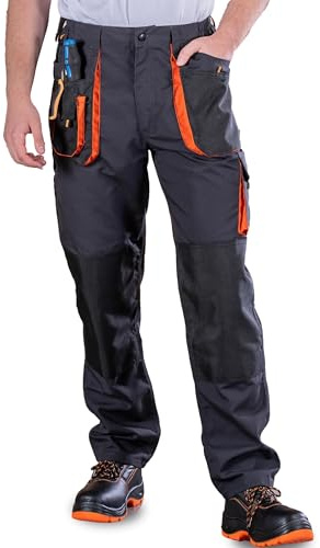 Bwolf Atlas Pantalon de travail classique pour homme avec poches multifonctions - Gris - Medium
