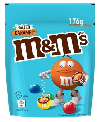 M&M's Salted Caramel Snack en Bolitas de Colores de Caramelo salado y Chocolate con Leche (176g)
