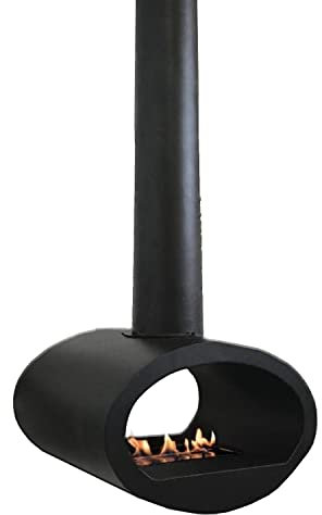 Tecno Air System - Chimenea de techo, 2000 W, color negro