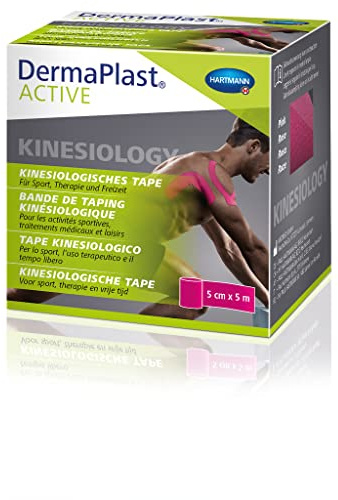 Dermaplast Active Kinesiology Tape: Kinesiologisches Tape zur unterstützenden Behandlung und Prävention bei Sportverletzungen; pink 5cm x 5m