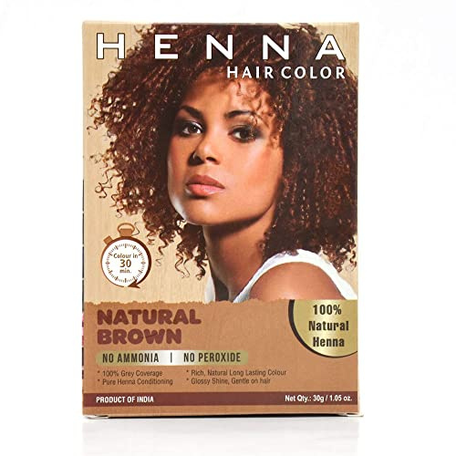 Natural Brown Hair Dye for Women & Men ā 100% Grey Coverage, Ammonia Free Hair Color for Women, No Peroxide, Healthy & Organic Semi Permanent Color