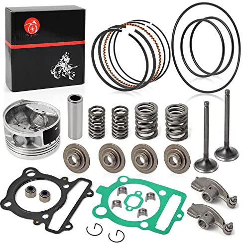 Top End Repair kit Piston + Ring & Rocker Arm Intake Exhaust Valve Seal Spring Gasket For YAMAHA 350 Warrior Raptor Grizzly Big Bear Wolverine Bruin 350