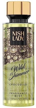 Nishlady Wild Shimmer Crocodile Body Mist Spray 260 ml - Bruma Corporal Perfumada