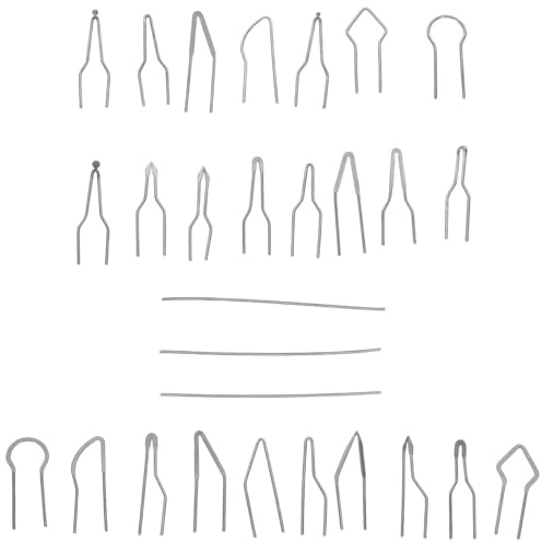 KOMBIUDA 28 Pièces Kit de Pointes de Stylo à Brûler en Fer Argenté pour Pyrogravure sur Bois et Plastique, Pointes Remplaçables, pour Projets de Combustion du Bois