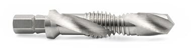 BAER HSSG Kombi-Bit-Gewindebohrer M 6 x 1,0 - Gewindeschneider metrisch - Gewinde schneiden - Akkuschrauber - Gewindeschneiden - Gewindebohrer