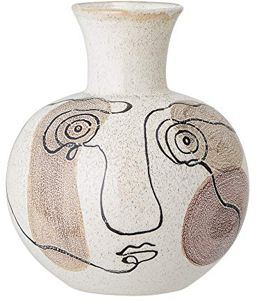 Bloomingville Vase, weiß, Keramik