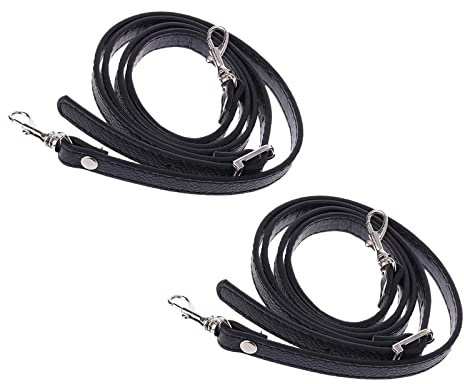 2 Stücke Lederriemen Schulterriemen DIY Damen Leder Schulterriemen Handtaschen Manufaktur Leder für Damen Taschen Geldbörse Trageriemen Verstellbarer Dünner Tragegurt Tasche Schultergurt (Silber)