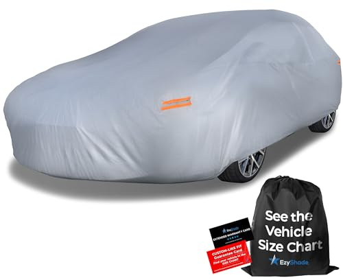 EzyShade 10-Layer Waterproof Sports Car Cover. See Vehicle Size-Chart for Accurate Fit. All Weather Full Outdoor Covers. Corvette Mustang Trans Am Classic Cars Sun Snow Rain. Size C4 (See SizeChart)