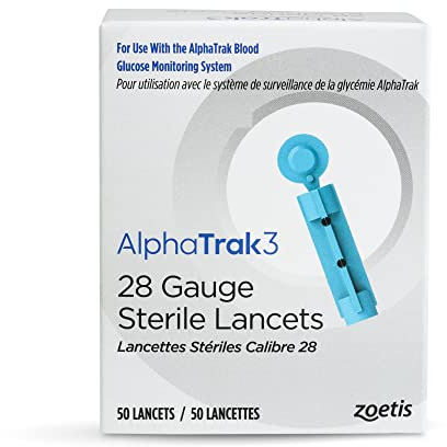AlphaTrak 3 28 Gauge Sterile Lancets for AlphaTrak 3 Blood Glucose Monitoring System 50 Count