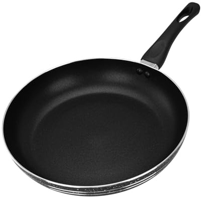 Royalford Non-Stick Frying Pan 30 CM | Aluminium Fry Pan for Induction Hob Skillet Pan | Saute Pan with 3-Layer PFOA-Free Coating for Healthy & Less Oil Cooking, Cool Touch Bakelite Handle | Black
