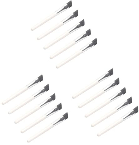 15 Pièces Brosses à Sourcils Portables Mini Pinceau Biseauté Pinceaux Cosmétiques Portables Brosse à Sourcils Outils De Maquillage Des Sourcils Blanche Voyage Bobine Nacré