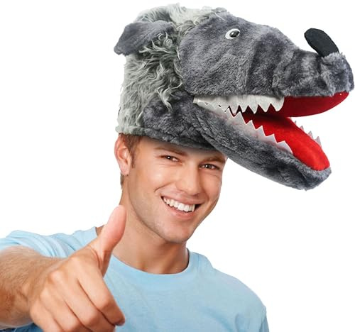 Hooin Wolf Hat. Handmade Wolf Costume Party Hat. Adult Size Costume Headwear