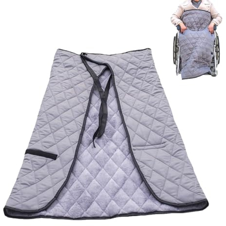 BONJUME Manta para Silla De Ruedas, 2PCS Cálida A Prueba De Viento De Invierno Saco Impermeable para Silla De Ruedas Manta De Felpa Gruesa para Rodillas Funda para Piernas para Adultos