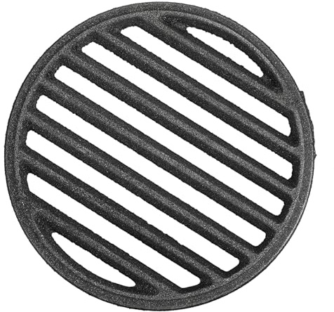 SUMNACON Cast Iron Fire Grate Fireplace Grate, Round 19cm BBQ High Heat Charcoal Plate Grill Grate Furnace Grid Replacement Fire Grate Cooking Charcoal Grid