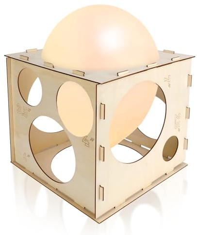 12 Holes 2-10 Inch Collapsible Wood Balloon Sizer Cube Box