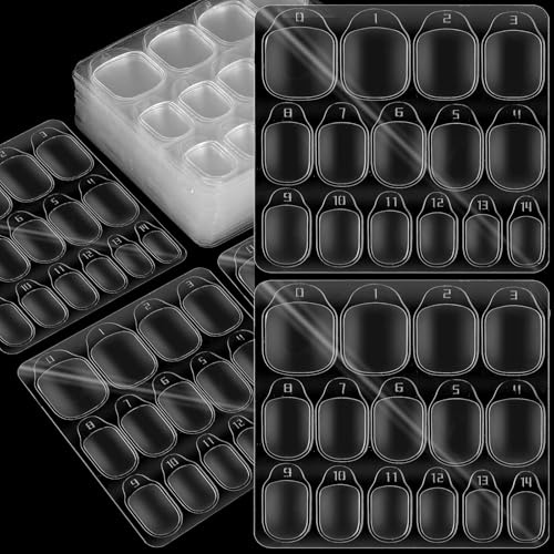 WLLHYF 1125 Stück Nagelklebelaschen zum Aufdrücken Doppelseitig Transparente Selbstklebende Nagellaschen Klebrige Fingernagelaufkleber Kunstnägel Aufkleber für meisten Menschen Maniküre Zuhause