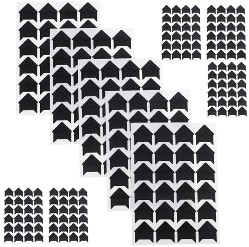 iplusmile Protectores de Esquinas para Fotos Autoadhesivos 24 Unidades por Hoja Color Negro 10 Hojas para Álbum de Recortes DIY Rincones de Scrapbooking y Montaje de Imágenes