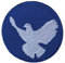 Friedenstaube - Aufnäher, Farbe: Blau/Weiß