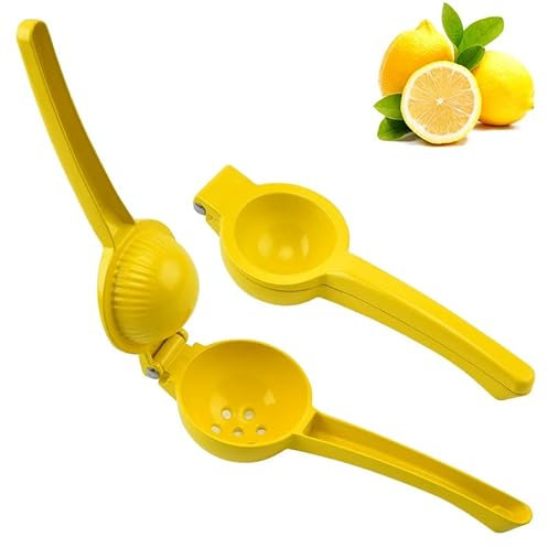 PIQIUQIU Zitronenpresse – Metall Limettenpresse – Manuelle Zitruspresse Saftpresse mit Handle- Orangenpresse Saftpressen Zitruspresse Zitronenpresse manuell (Farbe zufällig)