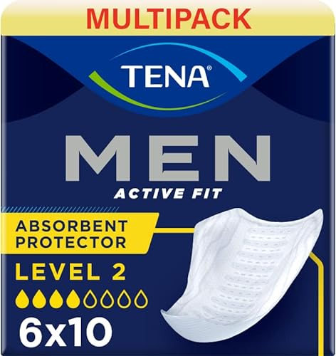 TENA Men Level 2 Saugfähige Protektor Inkontinenzeinlagen 60 Inkontinenzeinlagen (10 x 6 Packungen)