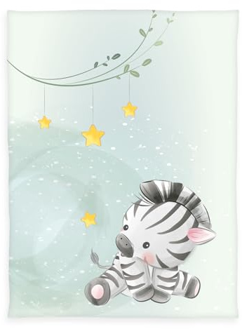 Herding babybest Zebra Microfaserflausch-Decke, 75x100 cm, 100% Polyester