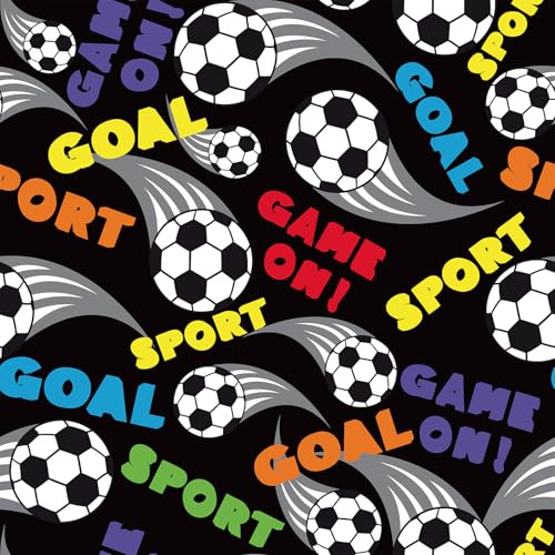 CHDITB Football Wallpaper Self Adhesive,Goal,Game ON,Sport Soccer Wall Stickers,Soccer Boys Room Wall Paper(117.3x118.1) Football Bedroom Accessories,Sports Wallpaper for Kids Bedroom Playroom