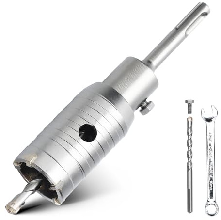 hsawbit 50mm Core Drill Bit SDS Concrete Hole Cutter with 110mm SDS Shank, Masonry Hole Saw Wall Hole Cutter Holesaw for Concrete Brick Wall Stone