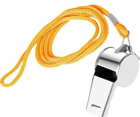 Generisch Pfeife, Edelstahl Trillerpfeife, Sportpfeifen Mit Schlüsselband, Lauter Klarer Tonqualität, Schiedsrichter Pfeife Für Schulsport, Fußball, Sportunterricht, Hundetraining