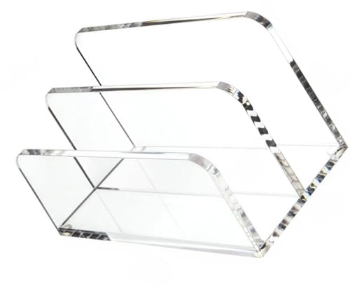 jiingekk Organizadores de escritorio de oficina de acrílico resistente para almacenamiento de documentos y accesorios decorativos para el hogar, suministros de oficina