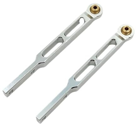 MagiDeal Lot de 2 tiges de traction pour essieu arrière de voiture télécommandée 1:12, installation facile, pièces de rechange en métal pour véhicules pour, Argent