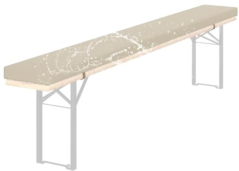 Outdoor Beer Garden Bench Cushions Waterproof & Washable 220x25 120x40 150x30 180x30 Zippered Cushions for Beer Tent Tables & Party Tents C 13 220x40x3cm
