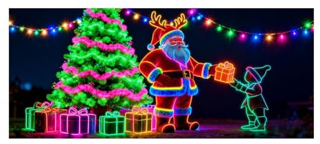 Decorazioni Banner Copertura Per Porta Del Garage Natale | Santa Fluorescente Al Buio | Grande Banner Tela Porta Garage Natale - Per Interni Esterni Festa Portico Parete Portale Giardino