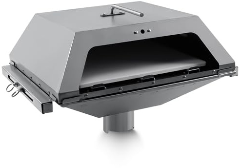 Vedeldad pizzaugn tillbehör för Traeger, Pit Boss, lägerkock, Green Mountain/GMG, Rec-Tec, Z-grillar, Smokin Brothers pelletgrillar, konverterar pelletgrillar rökare till utomhus pizzatillverkare