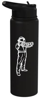Beekeeper Drawing Apiculturist Beekeeping Stainless Steel Insulated Water Bottle